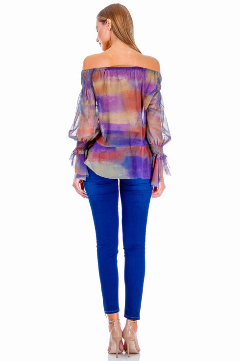 Bluza tul pictat AV-142