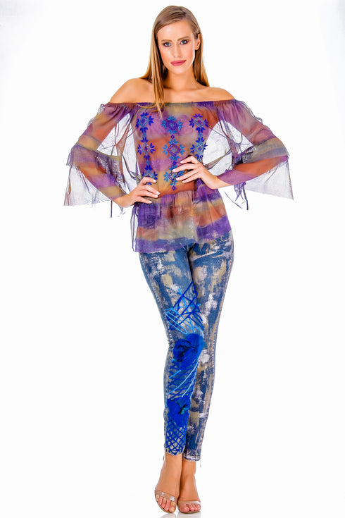 Pantalon denim albastru AV-145