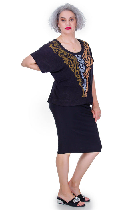 Bluza jerse pictat Liza Panait Liza Panait Online Boutique