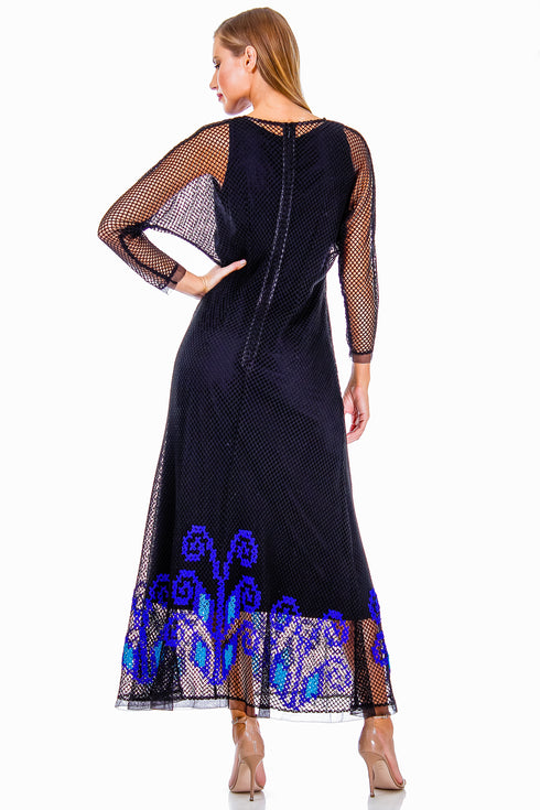 Rochie plasa cu broderie AV-146