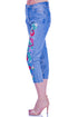 Pantalon denim cu broderie I-40