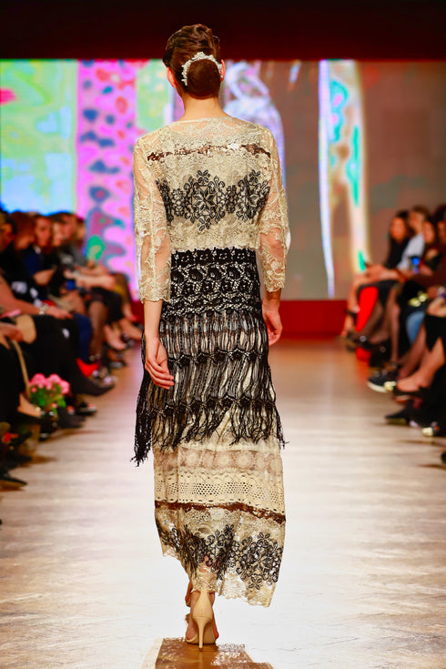 Rochie dantela crem RM-23