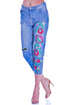 Pantalon denim cu broderie I-40
