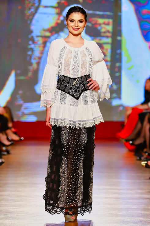 Fusta organza cu perle RM-3