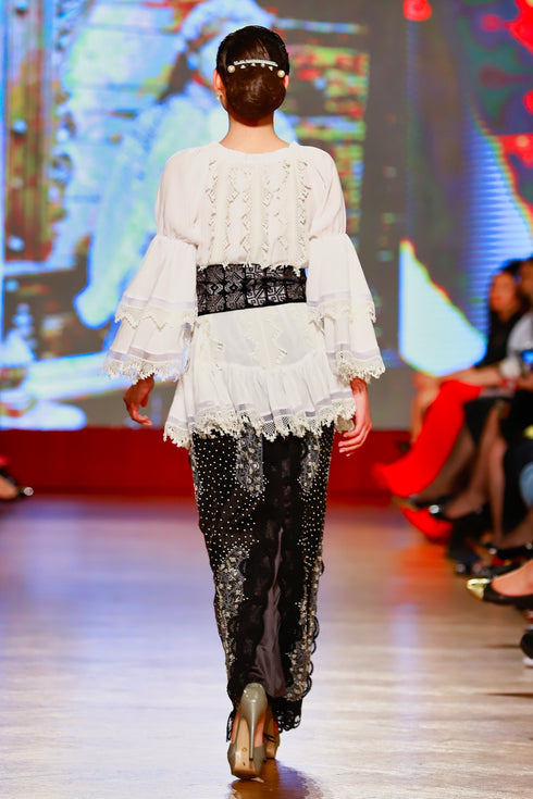 Fusta organza cu perle RM-3