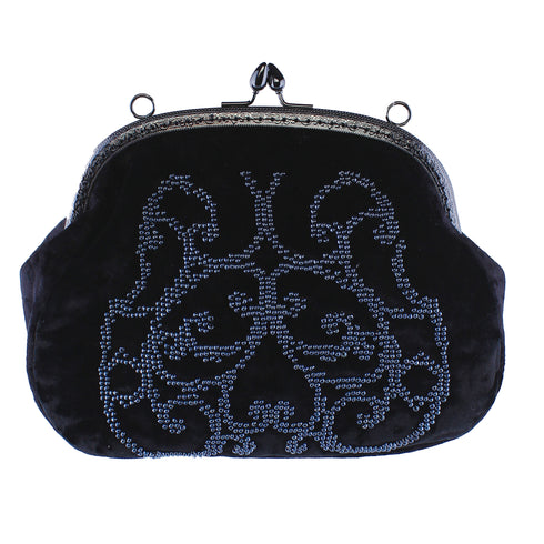 Poseta brodata cu rama metalica freeshipping - Liza Panait Online Boutique