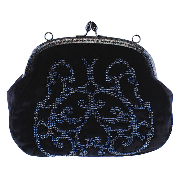 Poseta brodata cu rama metalica freeshipping - Liza Panait Online Boutique