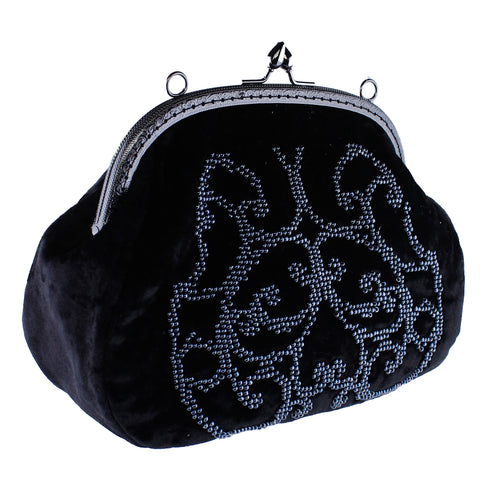 Poseta brodata cu rama metalica freeshipping - Liza Panait Online Boutique