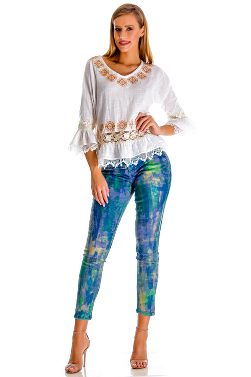 Pantaloni denim albastru AV-157