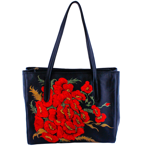 Poseta piele pictata freeshipping - Liza Panait Online Boutique