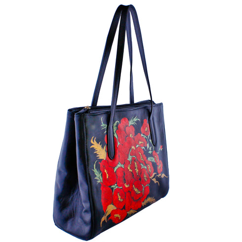 Poseta piele pictata freeshipping - Liza Panait Online Boutique