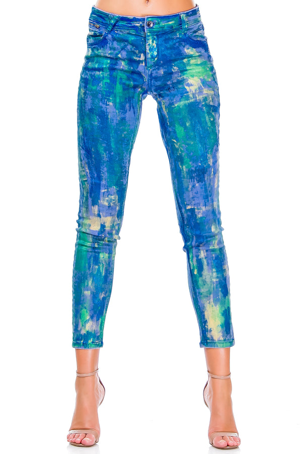 Pantaloni denim albastru AV-157