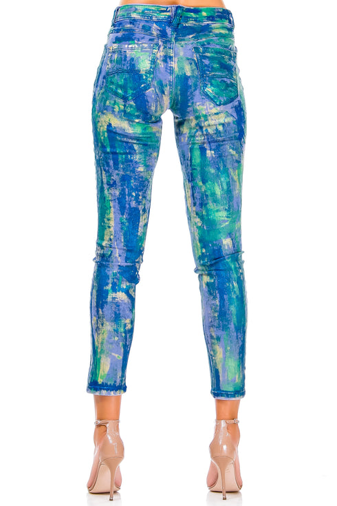 Pantaloni denim albastru AV-157