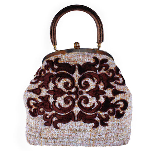 Geanta piele si stofa freeshipping - Liza Panait Online Boutique