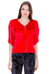 Bluza catifea rosie freeshipping - Liza Panait Online Boutique