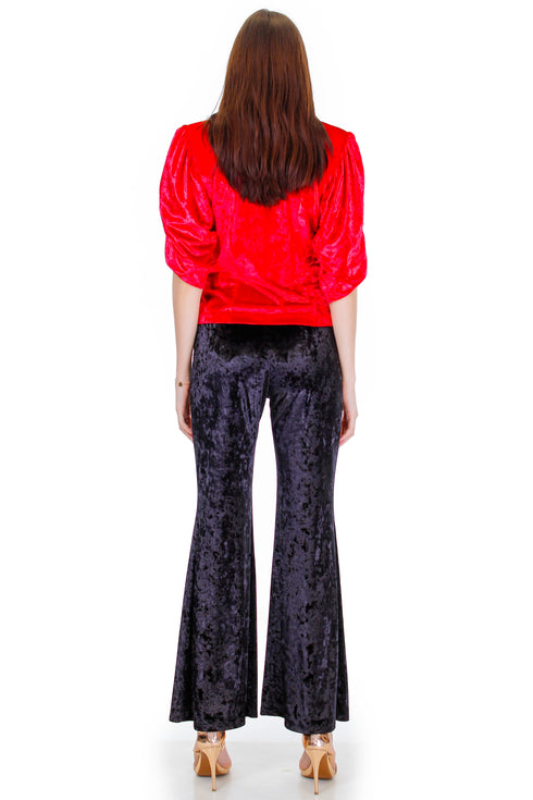 Bluza catifea rosie Liza Panait Liza Panait Online Boutique