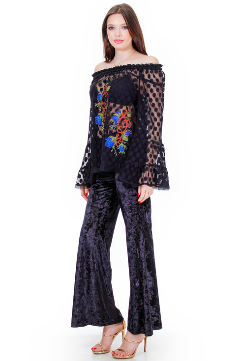 Bluza tull cu broderie Liza Panait Liza Panait Online Boutique