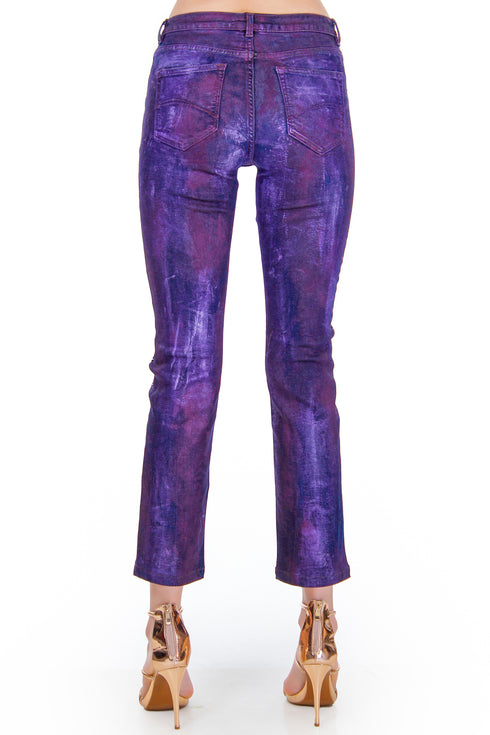 Pantalon denim cu broderie Liza Panait Liza Panait Online Boutique