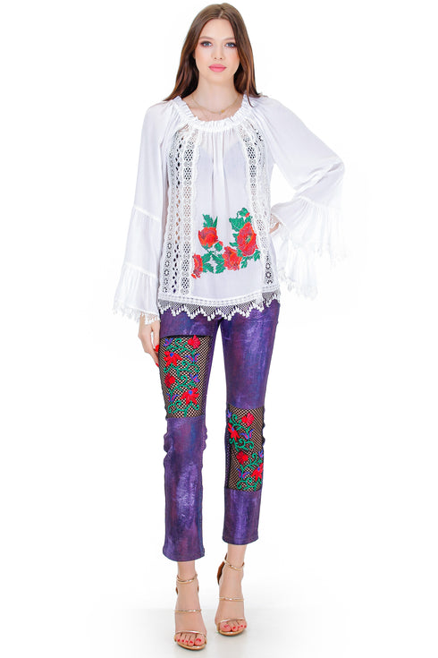 Bluza vascoza cu broderie Liza Panait Liza Panait Online Boutique