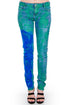 Pantaloni denim impasliti  Liza Panait Liza Panait Online Boutique