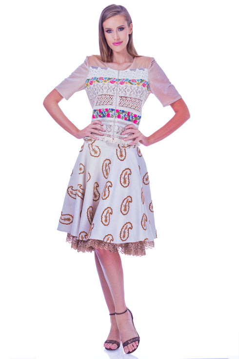 Bluza catifea bej I-73