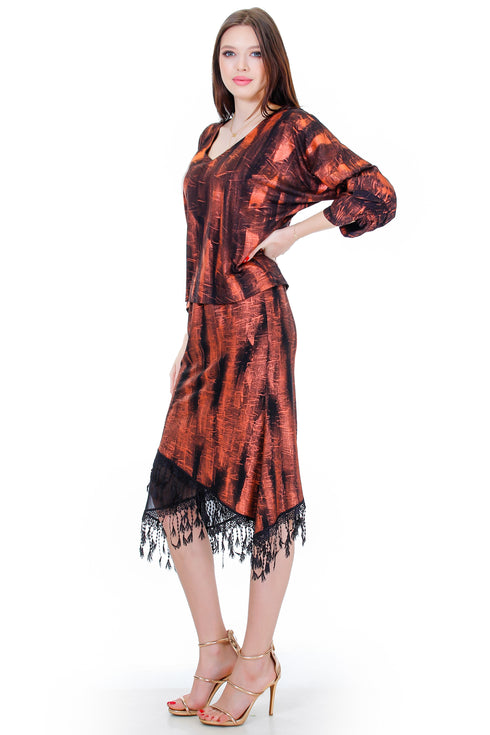 Fusta pictata jerse Liza Panait Liza Panait Online Boutique