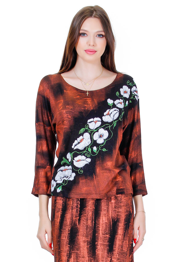 Bluza jerse pictata Liza Panait Liza Panait Online Boutique