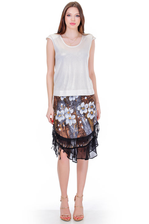 Fusta jerse pictata Liza Panait Liza Panait Online Boutique