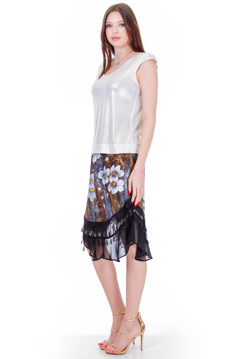 Fusta jerse pictata Liza Panait Liza Panait Online Boutique
