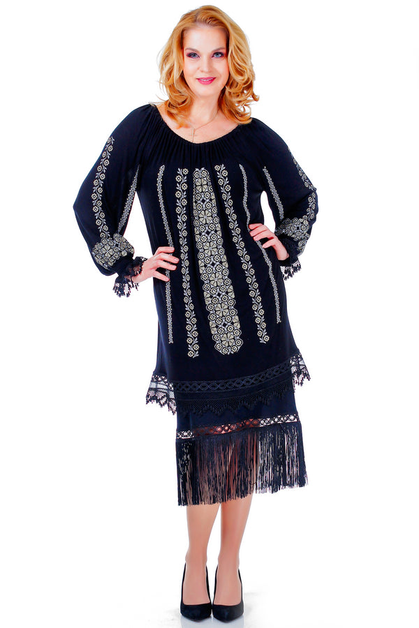 Rochie neagra jerse freeshipping - Liza Panait Online Boutique