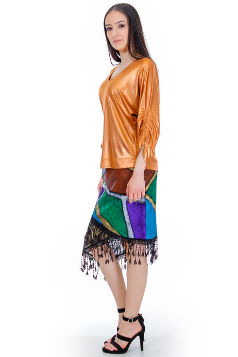 Fusta jerse pictata Liza Panait Liza Panait Online Boutique