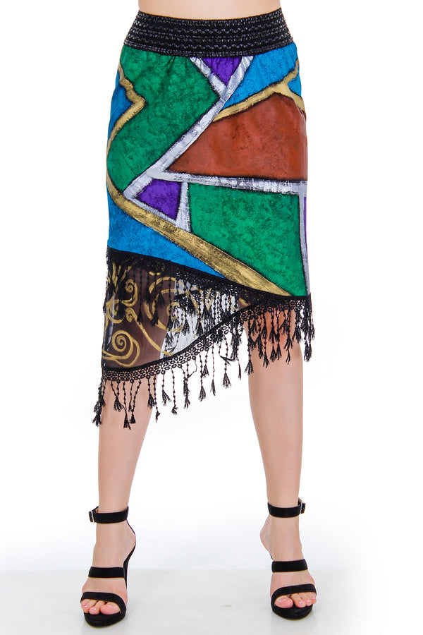 Fusta jerse pictata Liza Panait Liza Panait Online Boutique