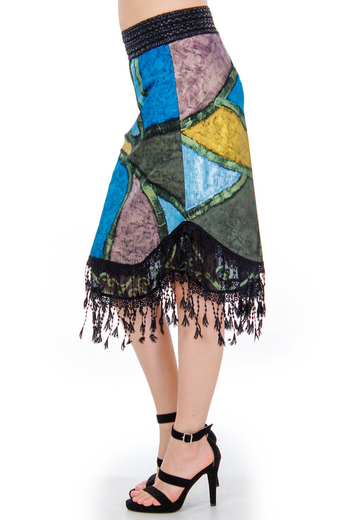 Fusta jerse pictata Liza Panait Liza Panait Online Boutique