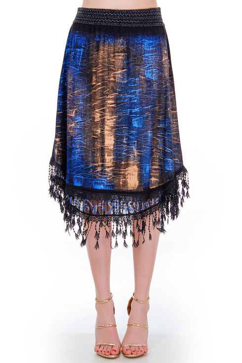Fusta jerse pictata freeshipping - Liza Panait Online Boutique