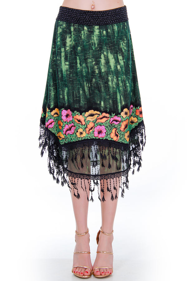 Fusta jerse pictat Liza Panait Liza Panait Online Boutique