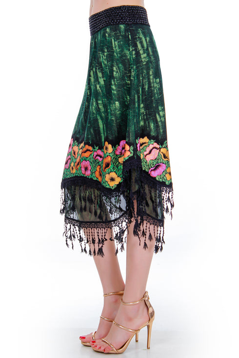 Fusta jerse pictat Liza Panait Liza Panait Online Boutique