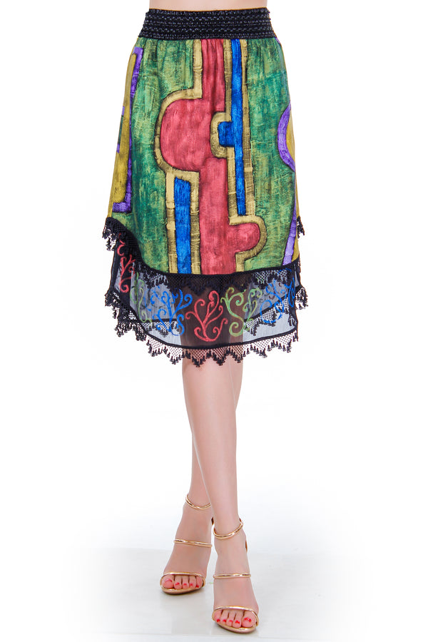 Fusta jerse pictata Liza Panait Liza Panait Online Boutique