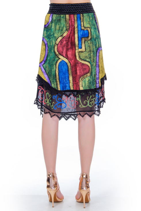 Fusta jerse pictata Liza Panait Liza Panait Online Boutique