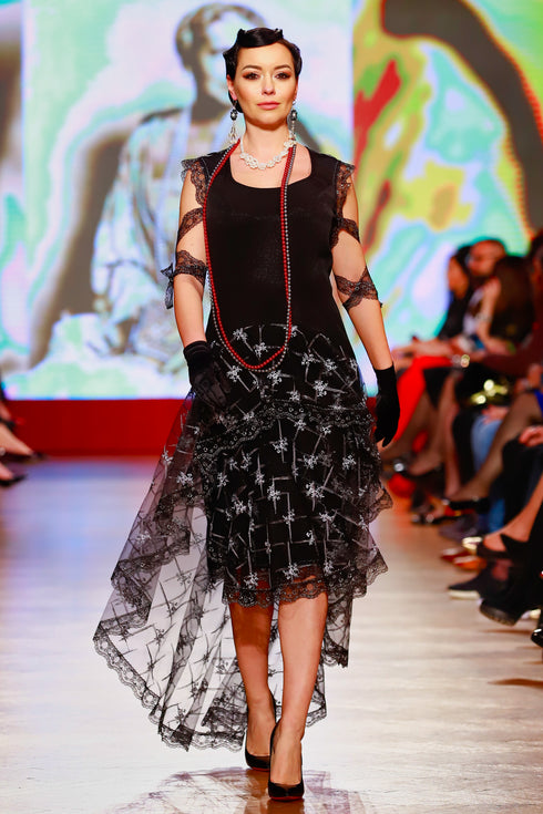 Rochie matase si tul brodat RM-41