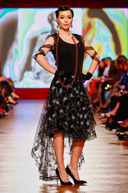 Rochie matase si tul brodat RM-41