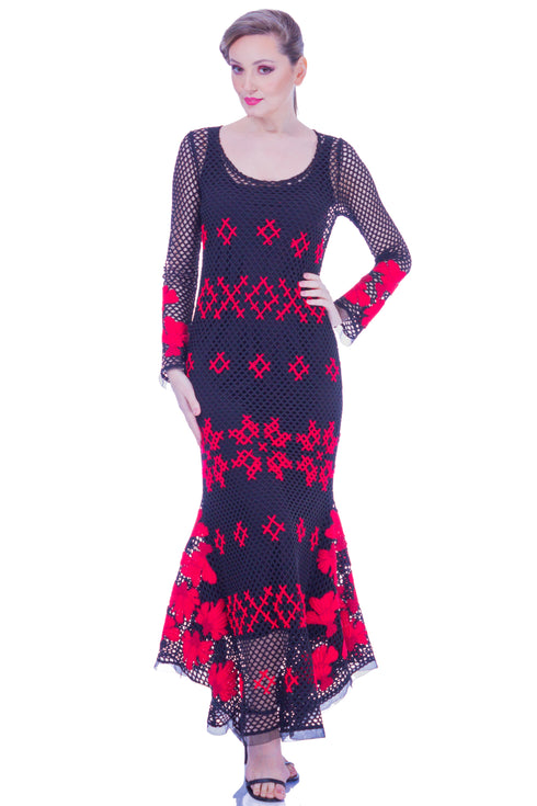 Rochie plasa cu broderie I-84