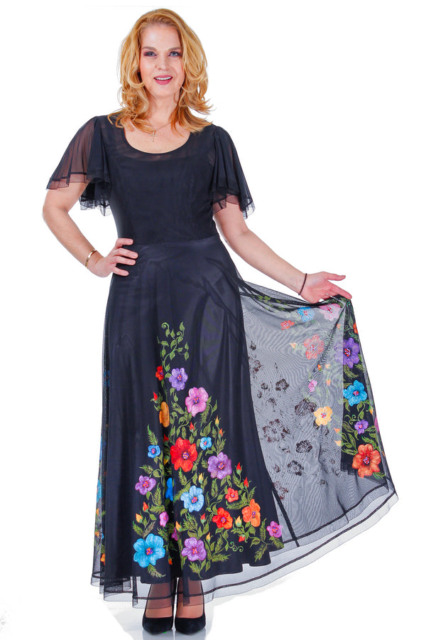 Rochie tull pictat G6500