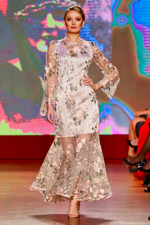 Rochie dantela cu broderie RM-32