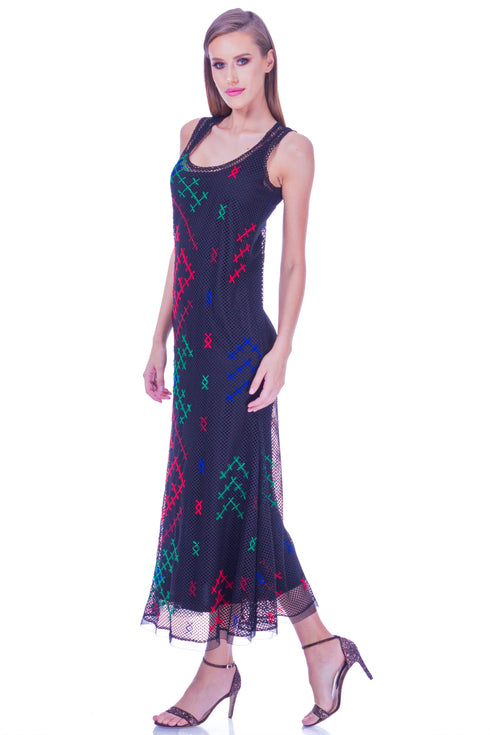 Rochie plasa cu broderie I-85