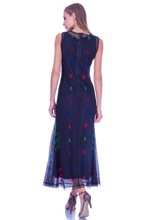 Rochie plasa cu broderie I-85