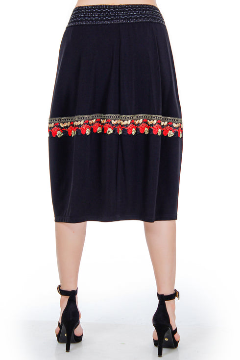 Fusta jerse cu dantela Liza Panait Liza Panait Online Boutique