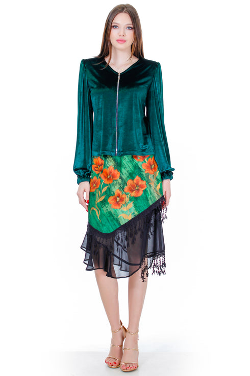 Fusta jerse pictata Liza Panait Liza Panait Online Boutique