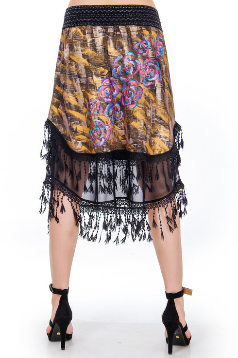 Fusta jerse pictata freeshipping - Liza Panait Online Boutique