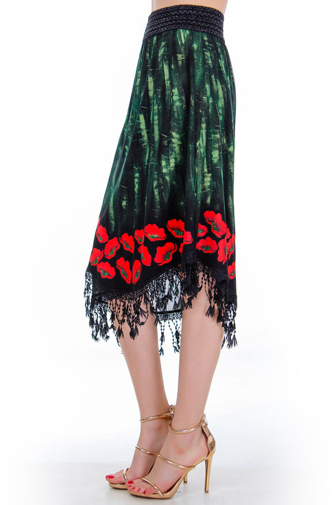 Fusta pictata jerse Liza Panait Liza Panait Online Boutique