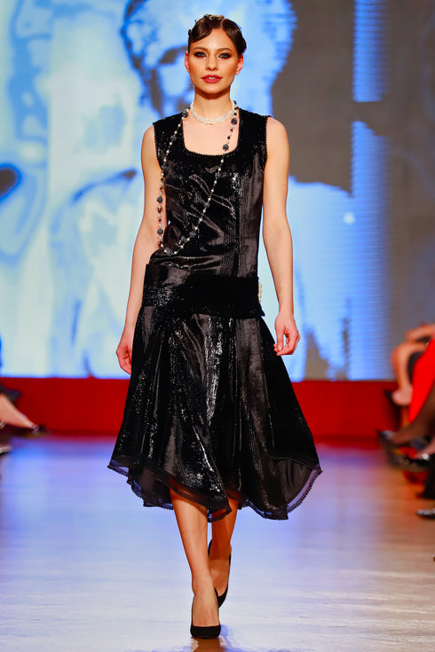 Rochie catifea neagra RM-44